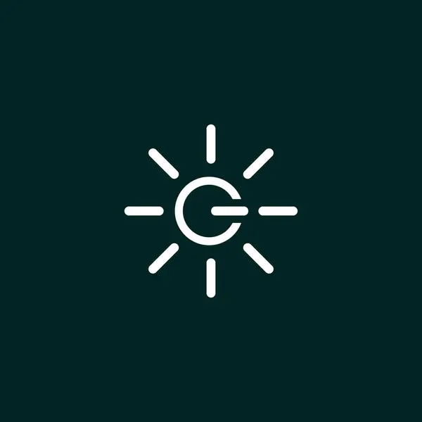 Diseño Moderno Único Del Logotipo Combinación Los Símbolos Inicio Luz — Vector de stock