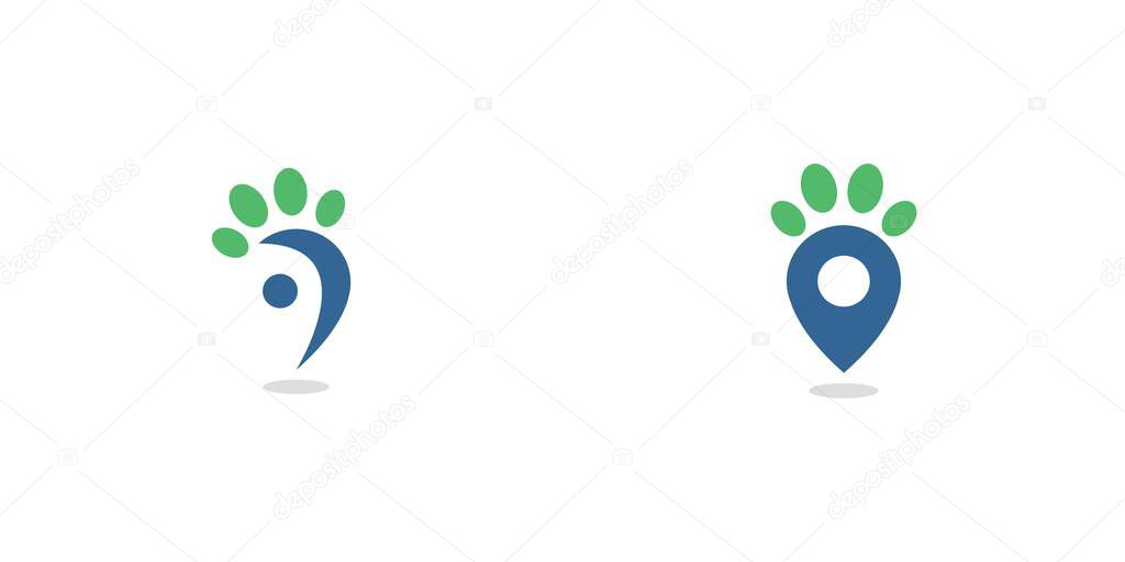 The simple and modern pet spots logo design is suitable for the pet business 2
