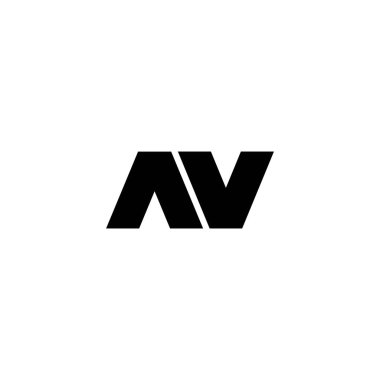 Basit ve modern AV logosu