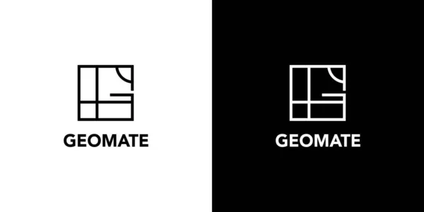 Modern Professional Geographic Theme Logo — 图库矢量图片