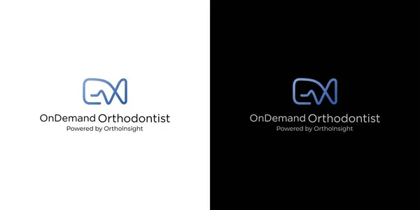 Modern Sophisticated Dental Orthodontic Specialist Logo — Stock vektor
