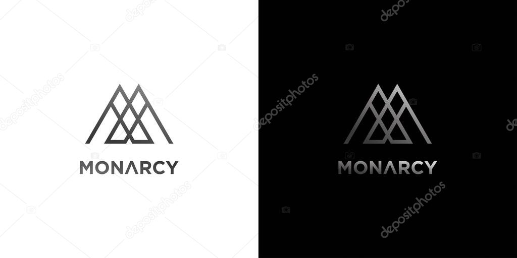 Modern and elegant letter M initials Logo design