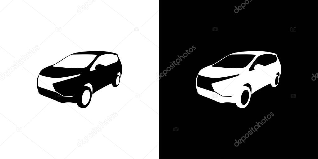 Simple family car illustration design