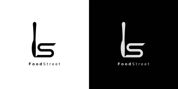 Initialen Restaurant Logo Design — Stockvektor