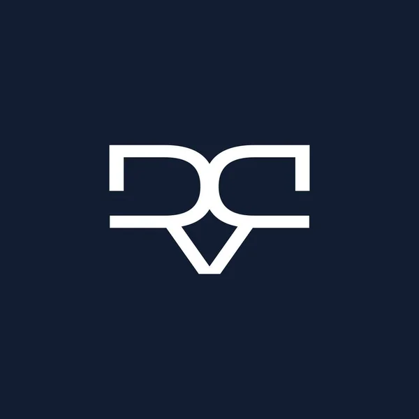 Modern Verfijnd Letter Initiaal Logo Ontwerp — Stockvector