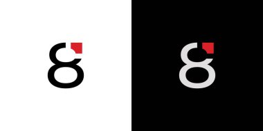 Basit ve modern 8 numaralı logo tasarımı