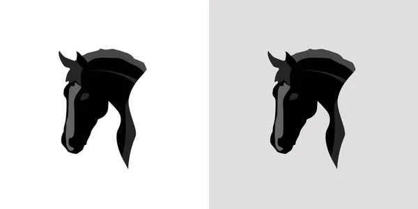 Vector Illustration Elegant Strong Horse — Vector de stock