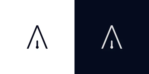Logo Design Kombination Aus Initialen Buchstabe Und Stift — Stockvektor