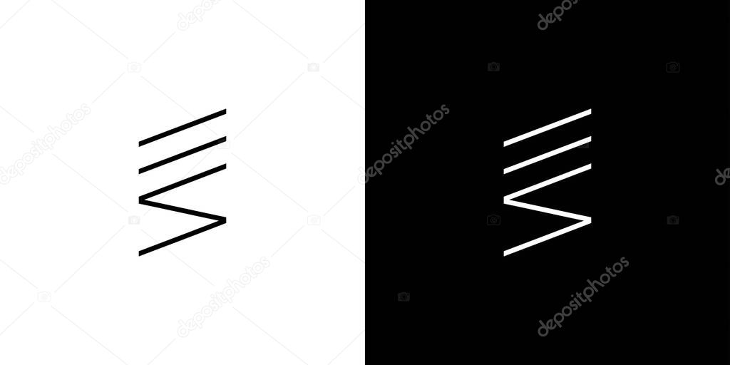 futuristic and modern initial letter ES logo design