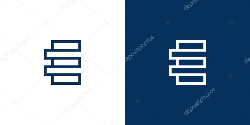Futuristic and modern initial letter E logo design