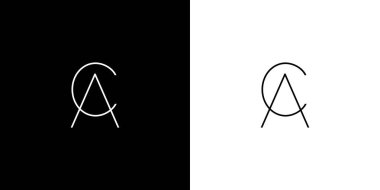 Basit ve modern CA baş harfleri logosu 