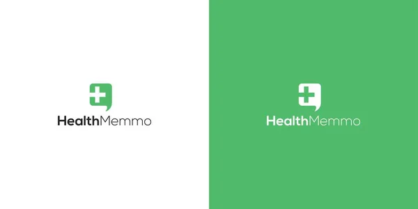 Modernes Und Elegantes Design Des Health Memo Logos — Stockvektor