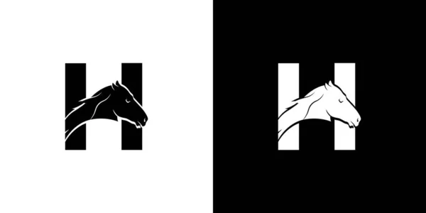 Conception Logo Avec Lettre Initiale Est Combinée Avec Symbole Tête — Image vectorielle