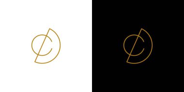 Basit ve benzersiz harf CD baş harfleri logo tasarımı