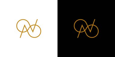 Eşsiz ve lüks N harfi ilk logo tasarımı