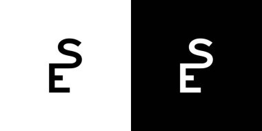 Modern ve basit SE harfi logo tasarımı