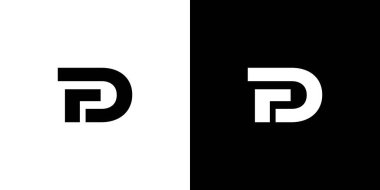 Modern ve güçlü FD harf logosu tasarımı