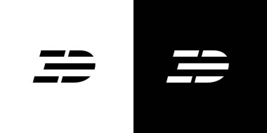 Güçlü ve modern ED harf logosu tasarımı