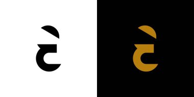 Eşsiz ve modern harf E Baş harfleri logo tasarımı