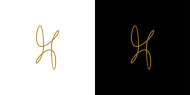 Zarif ve lüks H logosu tasarımı