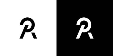 Modern ve benzersiz harf PA baş harfleri logo tasarımı