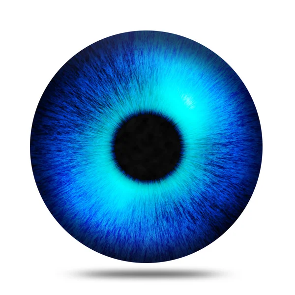 Geïsoleerde abstract blauw oog leerling — Stockfoto