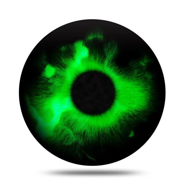 Isolated abstract fantasy magic green eye pupil — Stock Photo, Image