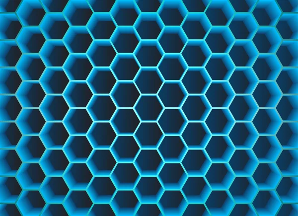 Fondo azul hexagones 3D — Foto de Stock