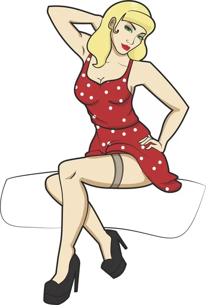 Pin Up 2 — Vector de stock