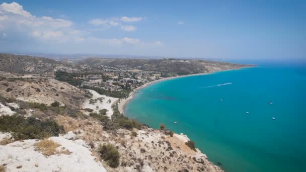 Vista de cima de uma colina, Chipre — Vídeo de Stock