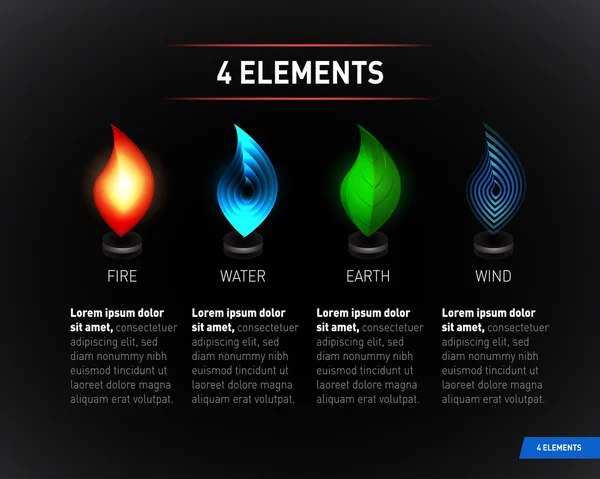 Elementos coloridos de la naturaleza — Vector de stock