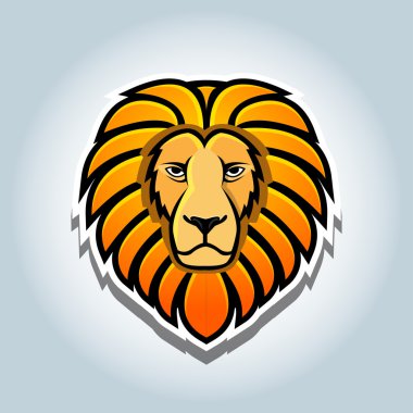 Aslan başlı maskot logosu 