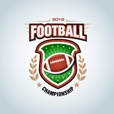 Amerikan futbolu logo şablonu 