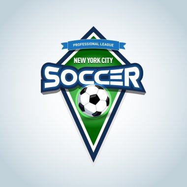 Futbol veya futbol logo şablonu 