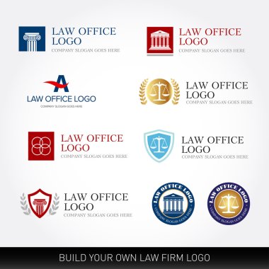 Lawyer logo design templates  clipart