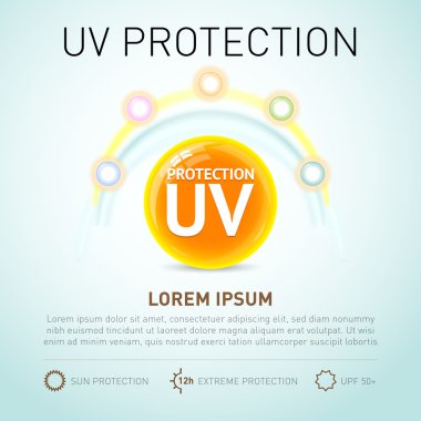 Koruma Uv ve Cilt bakım konsepti