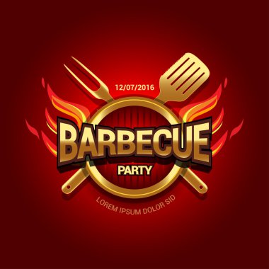 Barbekü partisi logosu 