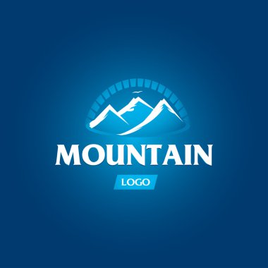 Dağ, turizm logo şablonu 