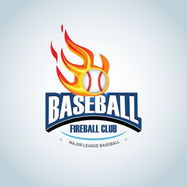 Beyzbol fireball spor rozeti logosu 