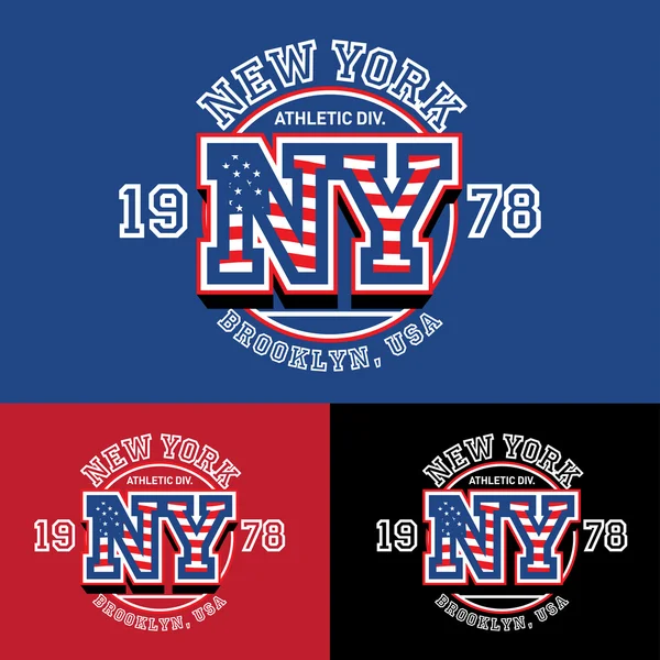 Tipografia desportiva de Nova Iorque — Vetor de Stock