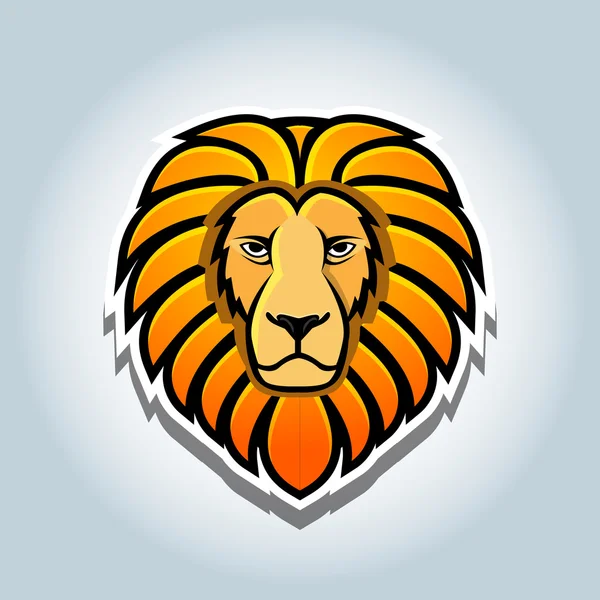 Logotipo de mascote cabeça de leão — Vetor de Stock