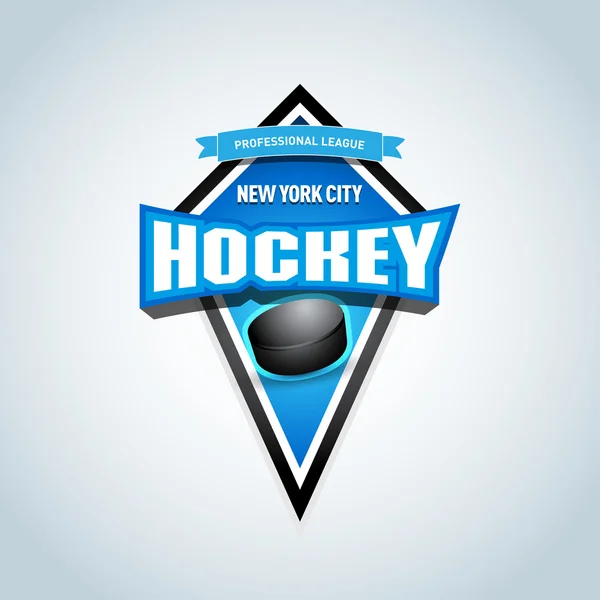 Hokey spor takımı logo şablonu — Stok Vektör