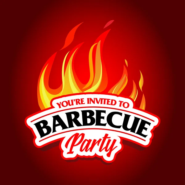 Barbecue partie design — Image vectorielle