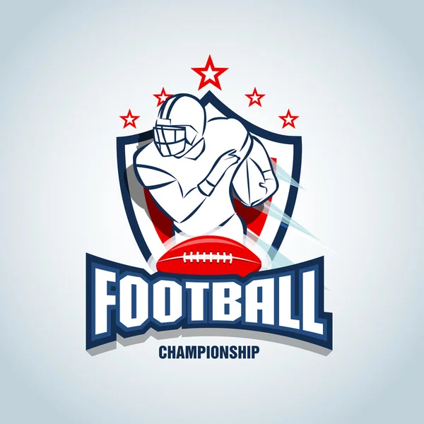 Modèle de logo de football américain — Image vectorielle