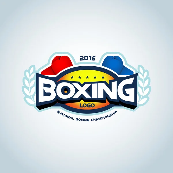 Modèle de logo de boxe — Image vectorielle