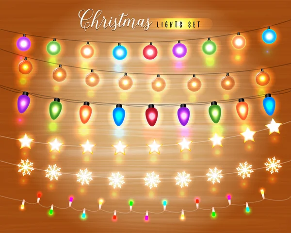 parlak Noel ışıkları küme 