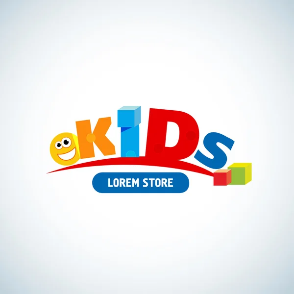 Mall för Kids-logotyp — Stock vektor