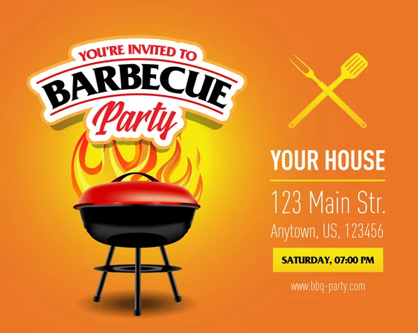 Barbecue party design template — Stock Vector