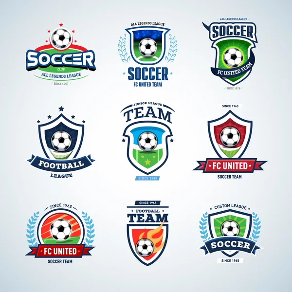 Logo de fútbol. Logo fútbol — Vector de stock