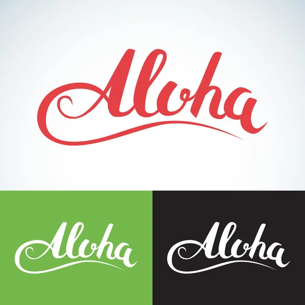 Aloha Wort, vintage style — Stockvektor